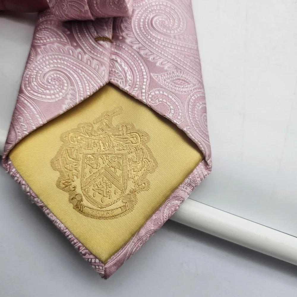 Donald J. Trump Tie Mens Pink Paisley Jacquard Signature Collection Necktie‎